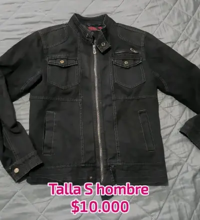 Chaqueta de cuero marrón con rayas blancas - miniatura 1