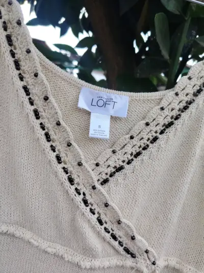 Polera de punto beige para mujer - miniatura 4