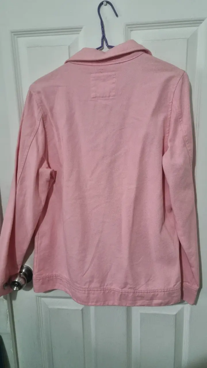 Chaqueta de mezclilla rosa para mujer - 2