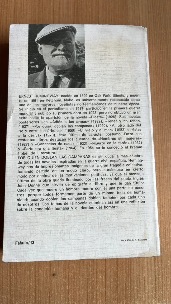 Libro 'Por quién doblan las campanas' de Ernest Hemingway - 2
