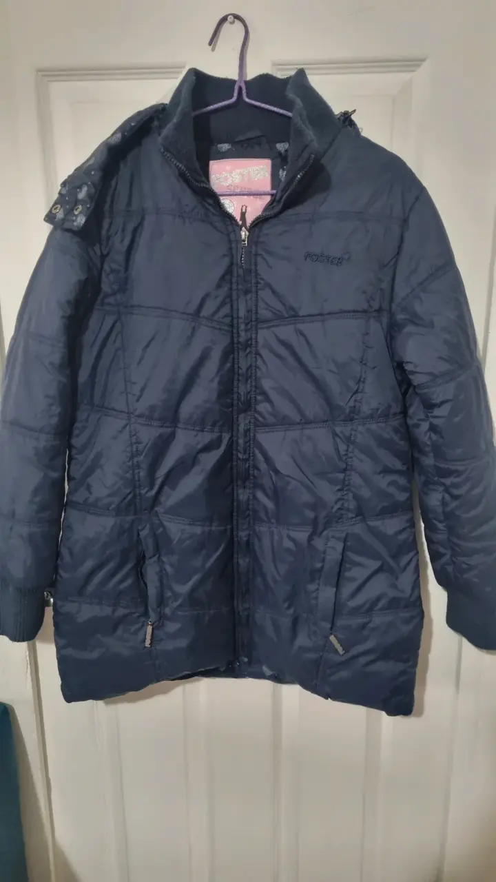 Chaqueta acolchada azul marino Foster para niña - 1