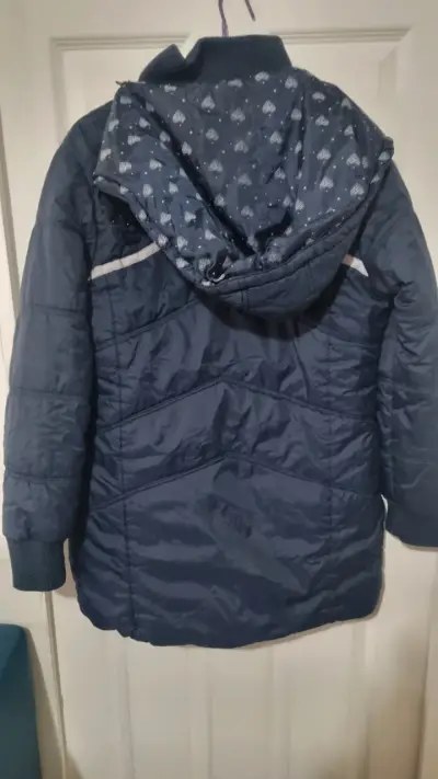 Chaqueta acolchada azul marino Foster para niña - miniatura 2