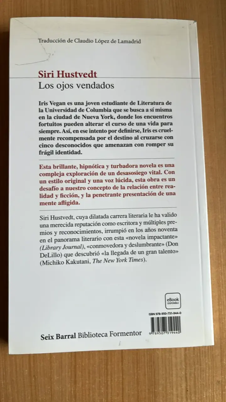 Libro 'Los ojos vendados' de Siri Hustvedt - 2