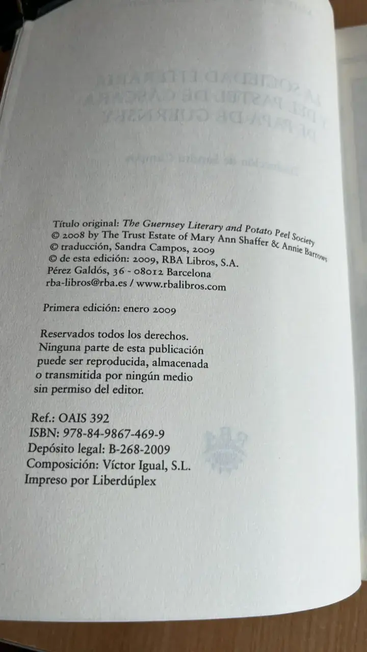 Libro La Sociedad Literaria y del Pastel de Cáscara de Papa - 3