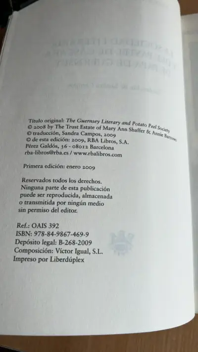 Libro La Sociedad Literaria y del Pastel de Cáscara de Papa - miniatura 3