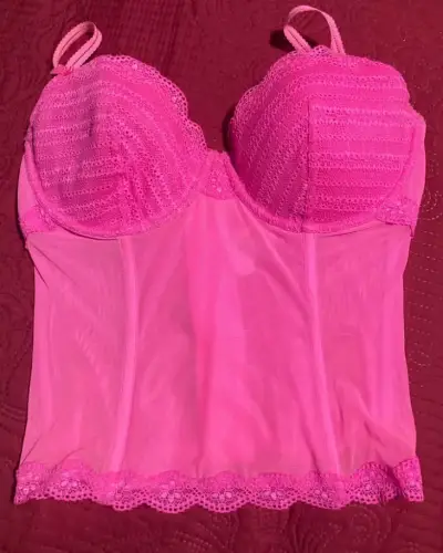 Corset fucsia de encaje La Senza - miniatura 1