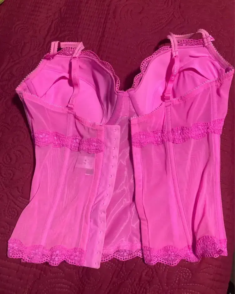 Corset fucsia de encaje La Senza - 2