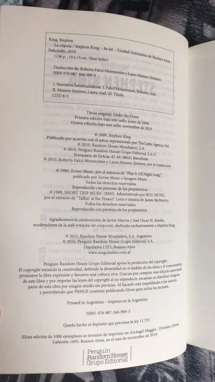 Libro 'La Cúpula' de Stephen King en buen estado - 3
