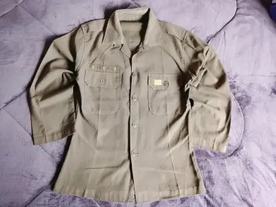 Camisa militar coreana años 80s - miniatura 1
