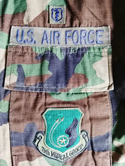 Chaqueta militar Dbu woodland US Air Force vintage - miniatura 3