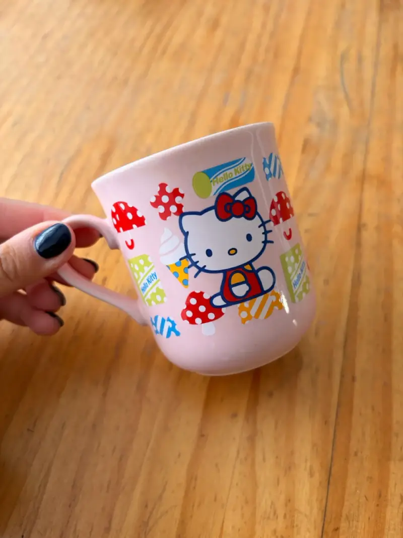 Taza Hello Kitty rosa vintage - 1