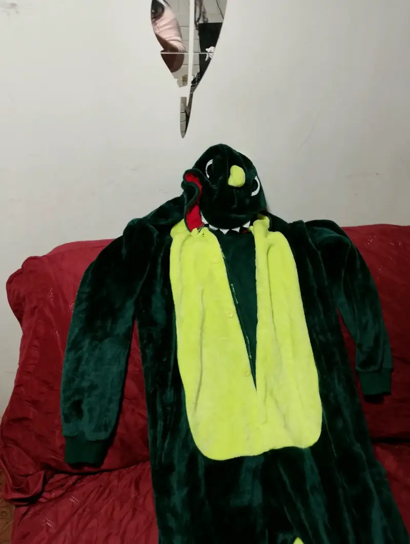 Disfraz de dinosaurio para adulto en polar - 4
