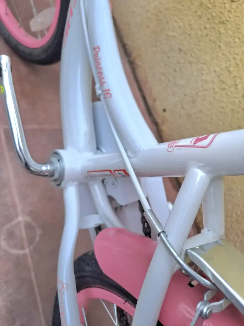 Bicicleta infantil con ruedas de entrenamiento y canasto - 6