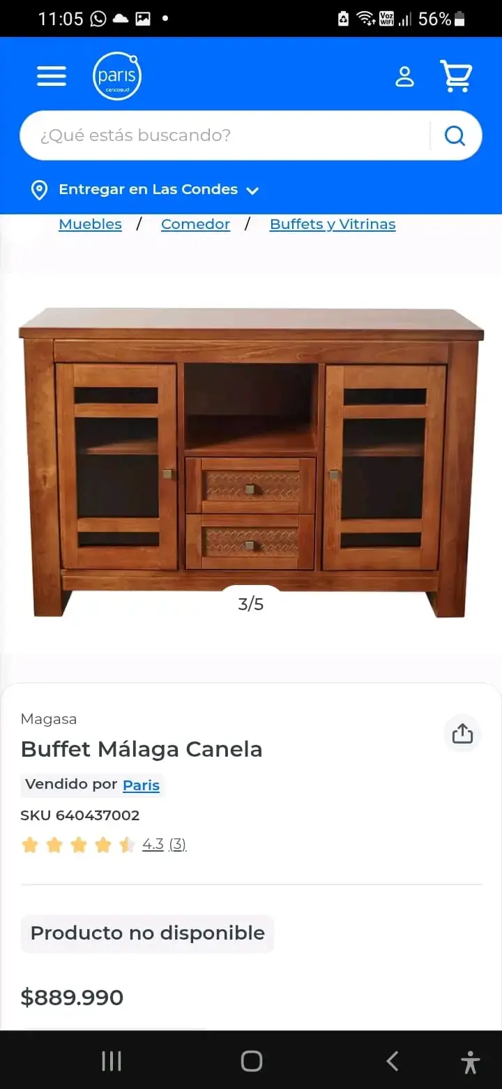 Buffet de madera color canela Magasa Málaga - 1