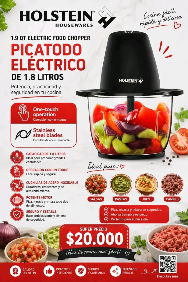 Picatodo Eléctrico Holstein de 1.8 Litros