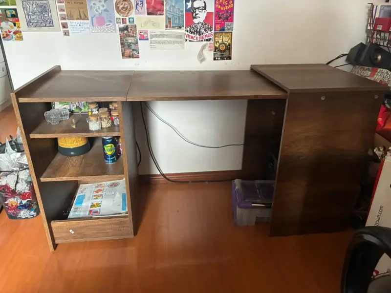 Escritorio de madera plegable - 3