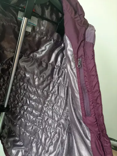 Chaqueta térmica Columbia burdeos para mujer - miniatura 2