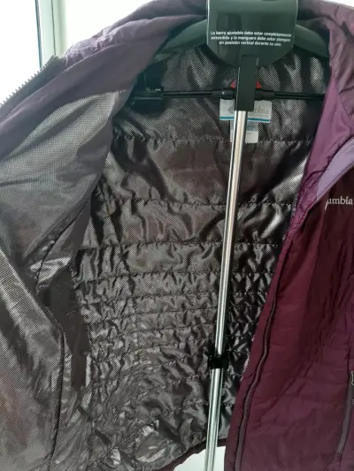 Chaqueta térmica Columbia burdeos para mujer - miniatura 3