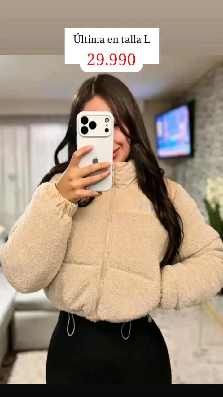 Chaqueta de invierno beige The North Face talla L