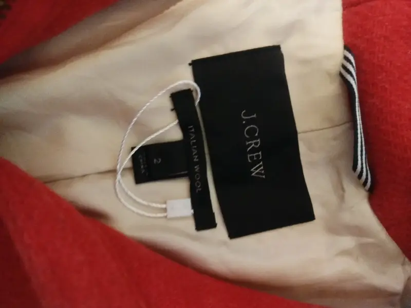 Abrigo rojo, 70% Lana Italiana .talla S - 2