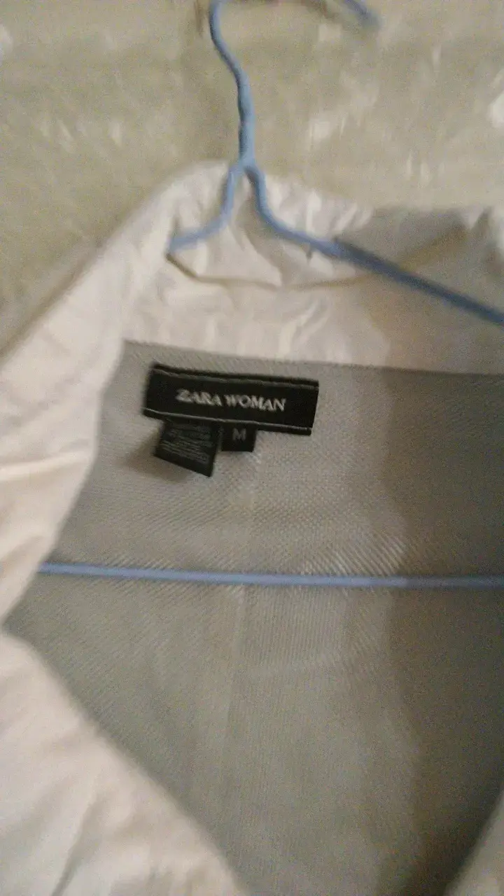 Chaqueta Zara Woman blanca talla M - 1