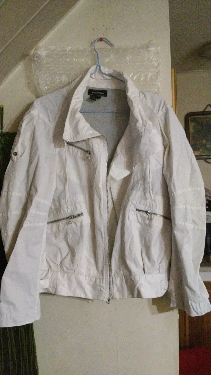 Chaqueta Zara Woman blanca talla M - 2