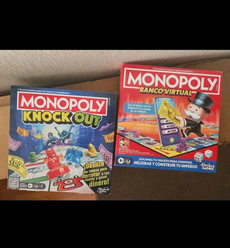 Juegos de Mesa Monopoly Knock Out y Banco Virtual - 1