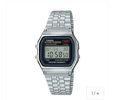 Reloj digital Casio vintage plateado - miniatura 1