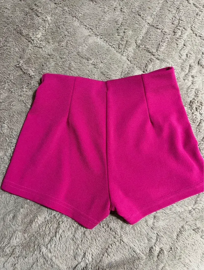 Falda short fucsia para mujer - 3