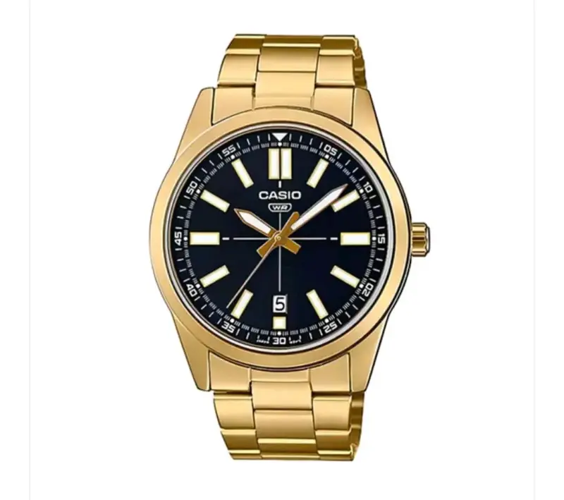 Reloj Casio dorado con correa de acero inoxidable - 1