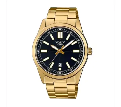 Reloj Casio dorado con correa de acero inoxidable - miniatura 1