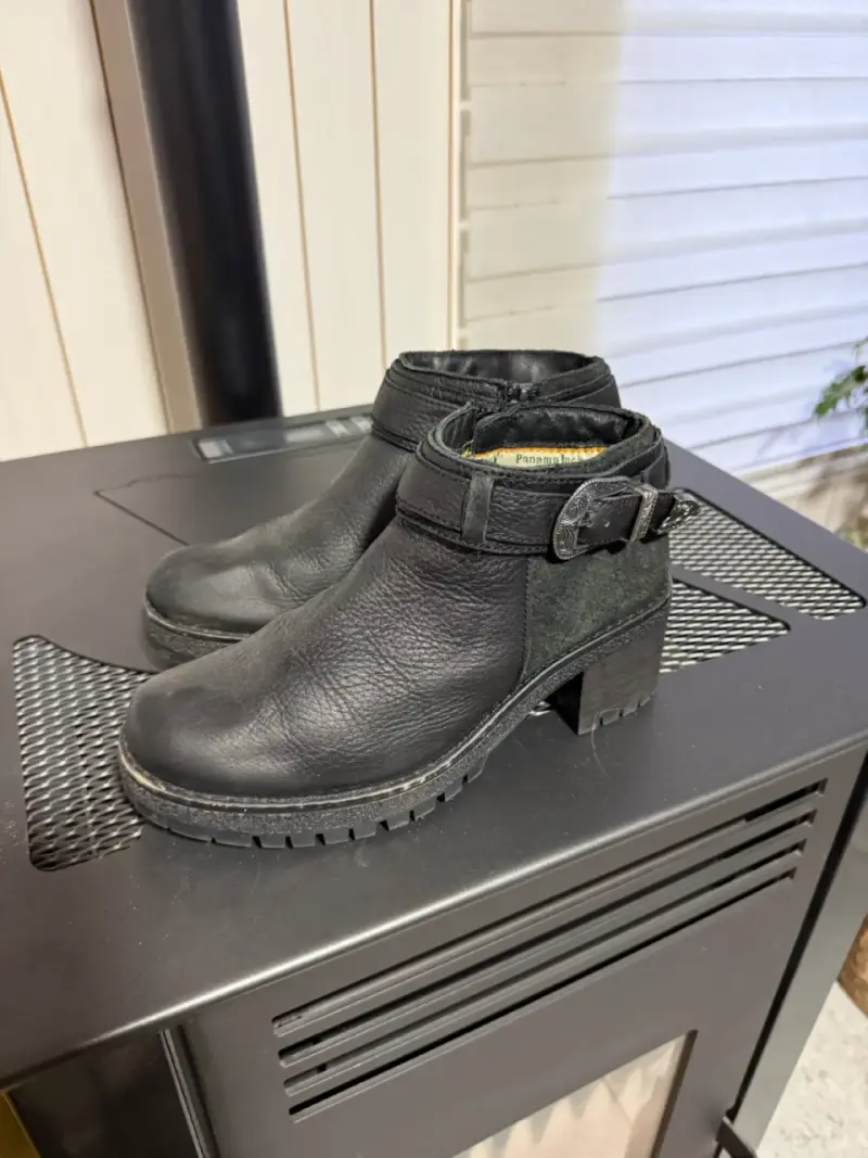 BOTINES MUJER PANAMA JACK CUERO NEGRO - 5