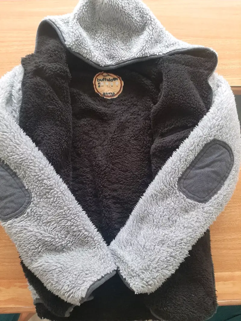 Chaqueta de lana gris con capucha Buffalo - 2