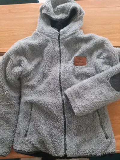 Chaqueta de lana gris con capucha Buffalo - miniatura 5