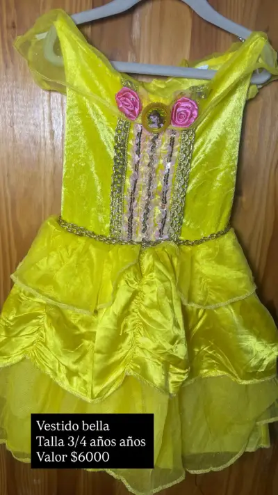 Vestido de princesa bella (bella y la bestia ) - miniatura 4