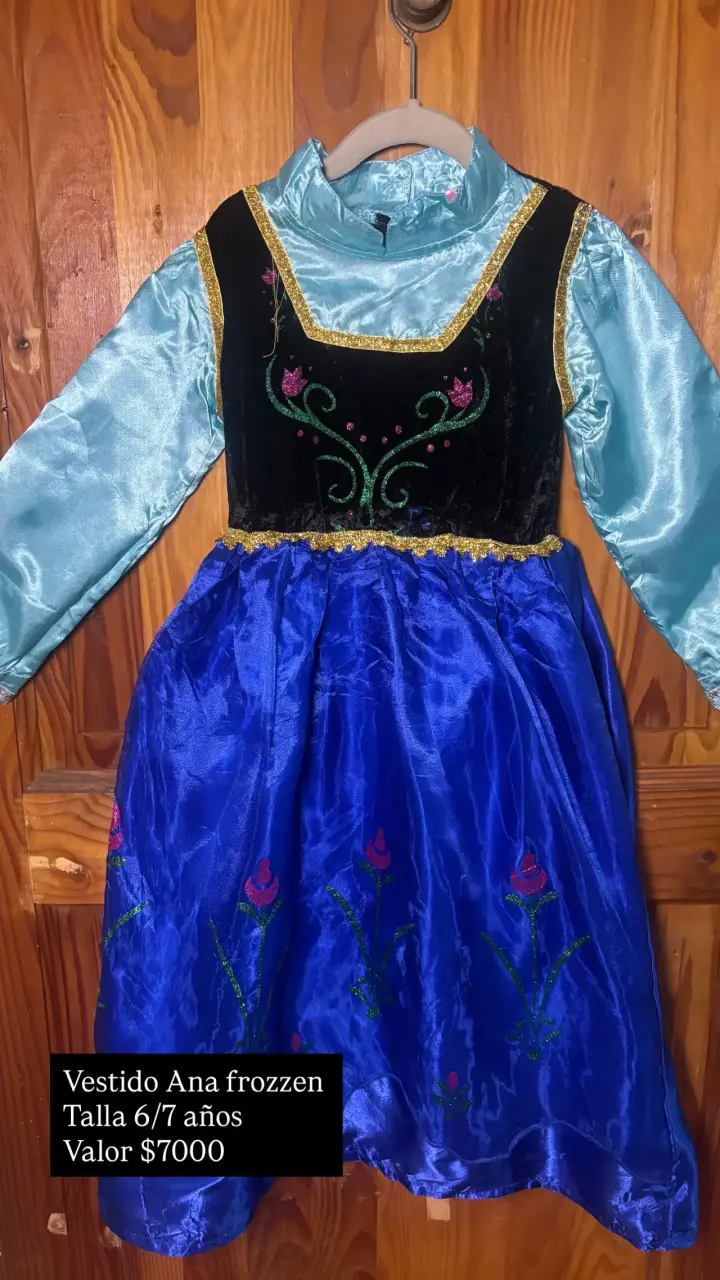 Vestido de disfraz Ana Frozen para niñas - 1