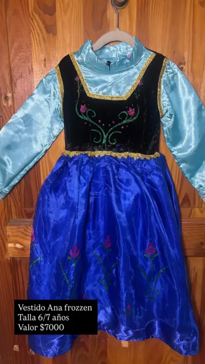 Vestido de disfraz Ana Frozen para niñas - miniatura 1