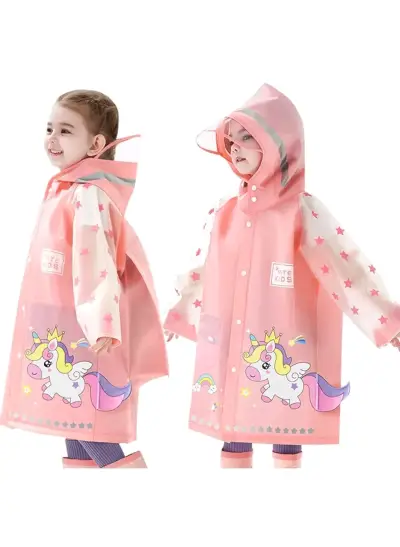 Impermeable infantil diseño de unicornio - miniatura 1
