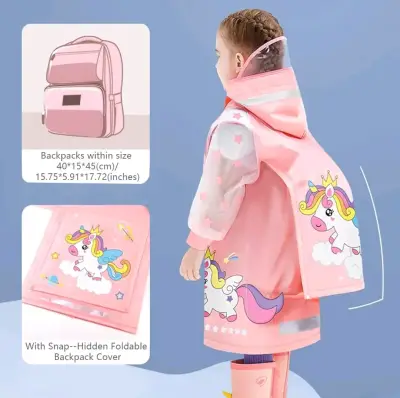 Impermeable infantil diseño de unicornio - miniatura 2
