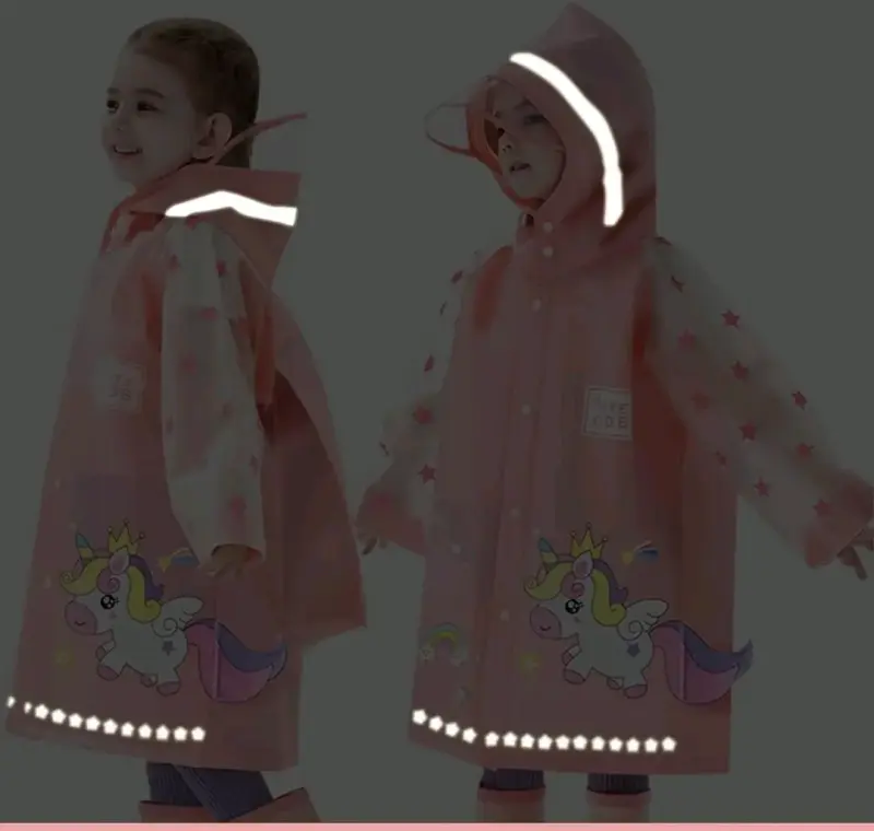Impermeable infantil diseño de unicornio - 3