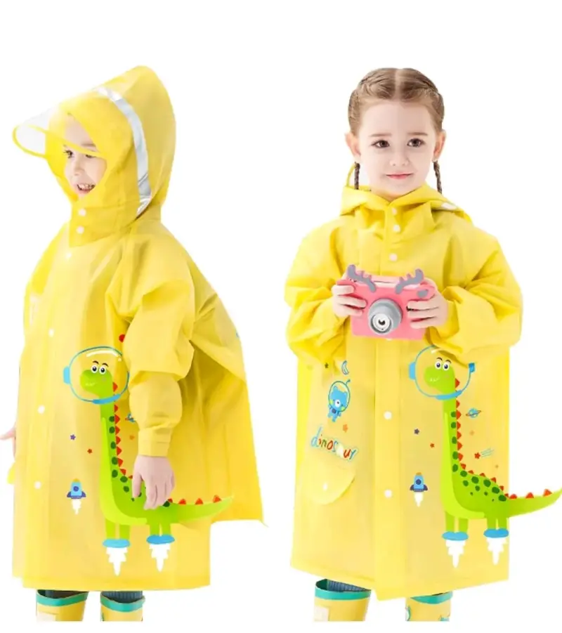 Impermeable infantil con diseño de dinosau - 1
