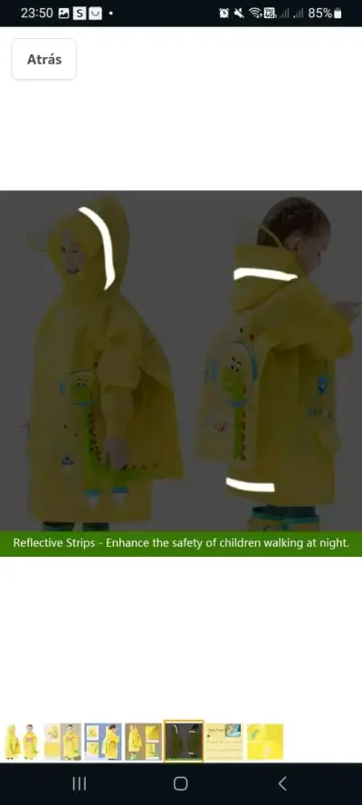 Impermeable infantil con diseño de dinosau - miniatura 5