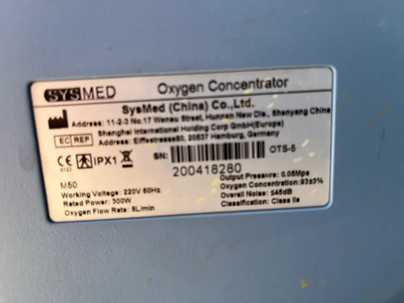 Concentrador de Oxígeno M50 O2 Tiger para uso médico - 5