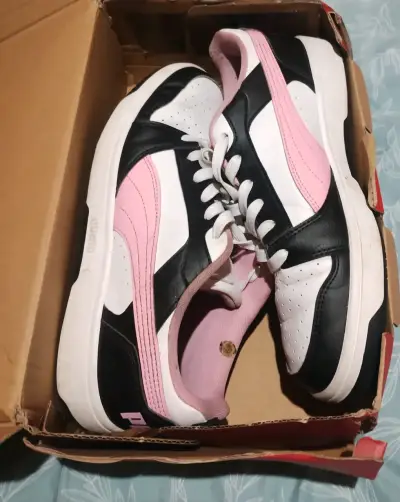 Zapatillas deportivas mujer blanco y rosa - miniatura 1