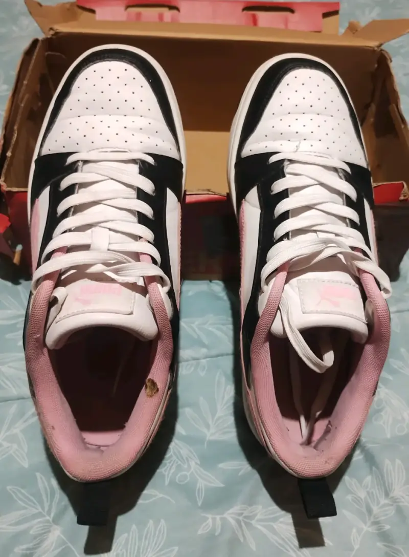 Zapatillas deportivas mujer blanco y rosa - 3