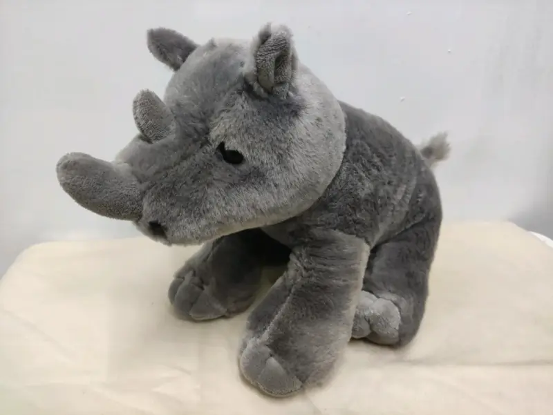 Peluche de rinoceronte gris suave - 2