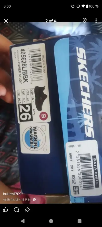 Zapatillas negras para niños con velcro - miniatura 3