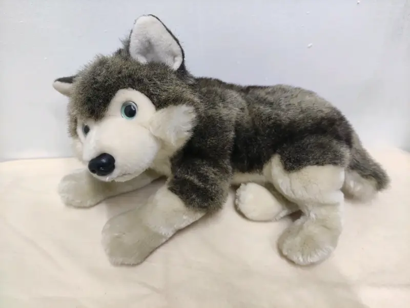 Peluche de lobo husky suave y tierno - 2