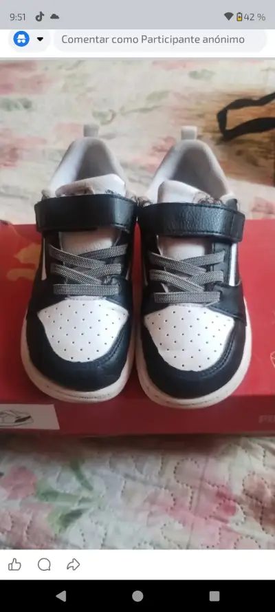 Zapatillas deportivas para niños blanco y negro - miniatura 2