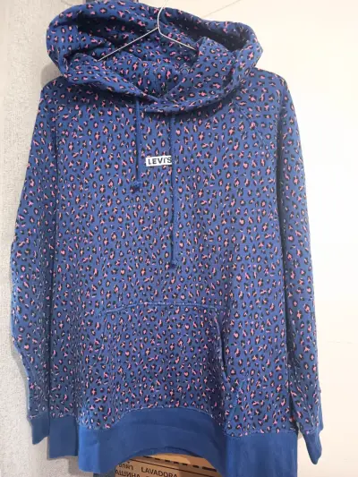 Polerón con capucha estampado azul Levi's - miniatura 1